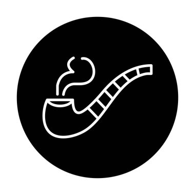 tütün tüttürme çubuğu simgesi, vektör illüstrasyonu