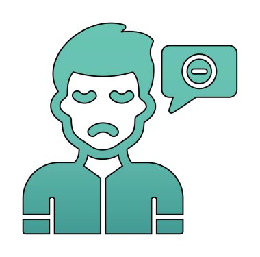 Negatif Düşünce konsepti ikon vektör çizimi