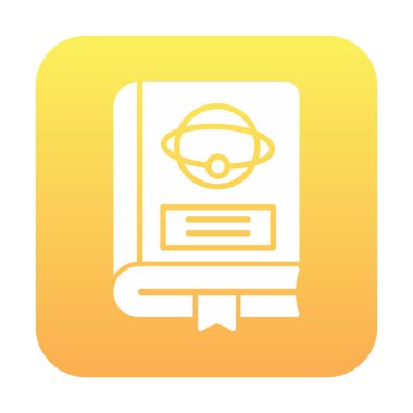 Vektör illüstrasyonu, Astronomi Kitabı simgesi  