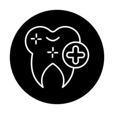 Sağlıklı diş kutsal kişilerin resmi, vektör çizim    