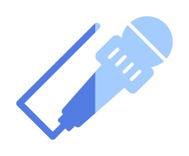 mikrofon web simge vektör çizim 
