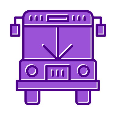 bus simgesi, vektör illüstrasyonu