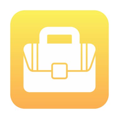 Çanta. Web simgesi basit illüstrasyon