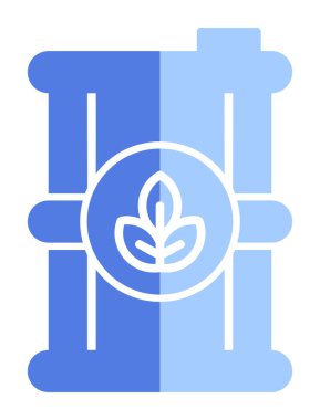 Bitki simgesi, biyoyakıt içeren taşıyıcının vektör çizimi 