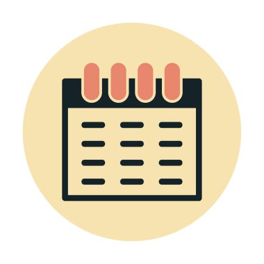 Takvim tarihinin vektör simgesi tasarımı. şablon