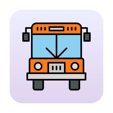 bus simgesi, vektör illüstrasyonu