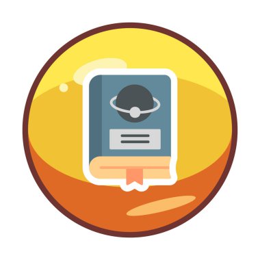 Vektör illüstrasyonu, Astronomi Kitabı simgesi  