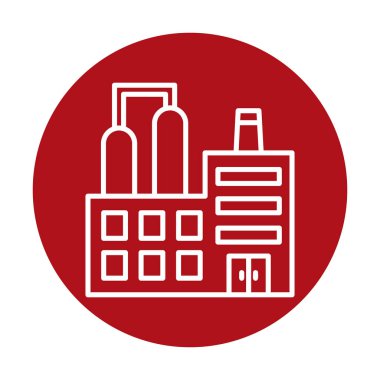 Factory icon, vector illustration simple design