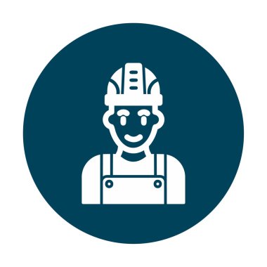 Fabrika İşçi simgesi vektör illüstrasyonu