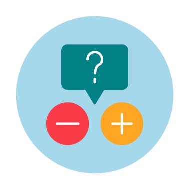 soru işareti ve cevap seçimi düz simge, vektör, illüstrasyon, bilgi, işaret ve imza