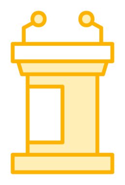 Podyum simgesinin vektör illüstrasyonu 