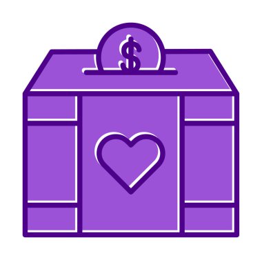 Charity Kutu vektör simgesi 