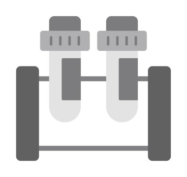 test tüpleri vektör düz renk simgesi 