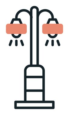 Sokak lambası. Web simgesi basit illüstrasyon 