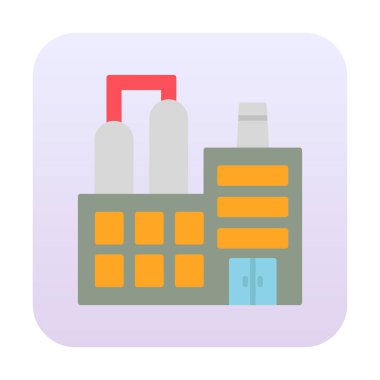 Factory icon, vector illustration simple design