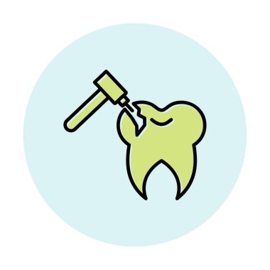 Diş delme ikonu vektör illüstrasyonuName