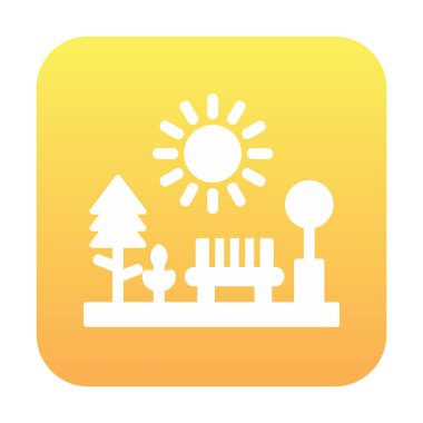 Yedek vektör renk simgesine sahip park 