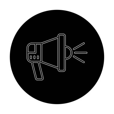 megafon simgesi vektörü web ve mobil tasarımınız için beyaz arkaplanda izole edilmiş, megafon logosu konsepti 