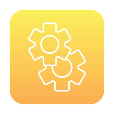 Gears'ı web simgesi, vektör çizim 