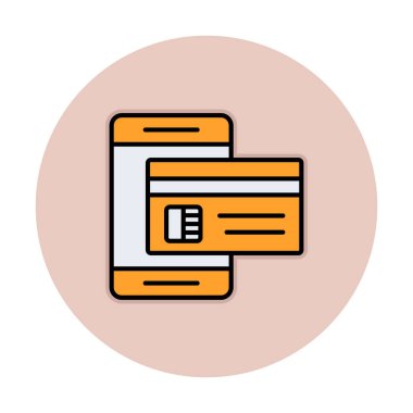 Basit ödeme finans simgesi, vektör illüstrasyonu