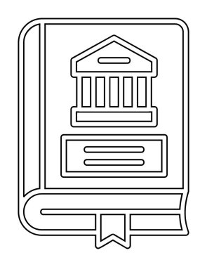 Kültür kitabı. Web simgesi basit illüstrasyon 