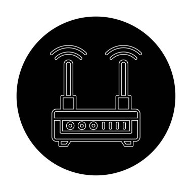  Wi-fi yönlendirici vektör illüstrasyonu