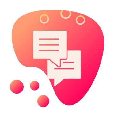 Sohbet ileti simgesi, vektör illüstrasyonu 