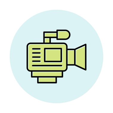 video kamera simgesi, vektör illüstrasyonu basit tasarım