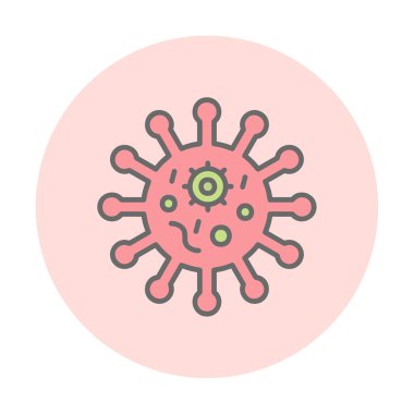 Corona virüs simgesi, covid-19 salgın hastalık sembolü, çizgi biçimi vektör simgesi