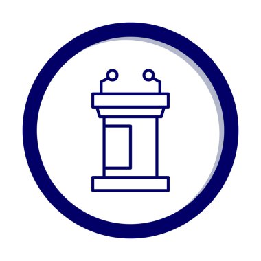 Podyum simgesinin vektör illüstrasyonu 