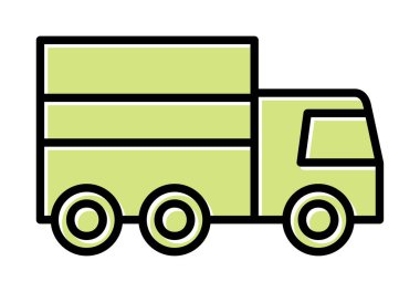 kamyon simgesi, vektör illüstrasyonu