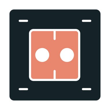 Modern Elektrik Soket simgesinin vektör illüstrasyonu       