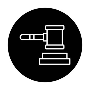 Yargıç Tokmak ikonu. vektör çizimi tasarımı