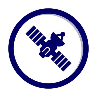 Uydu Simgesi, vektör illüstrasyonu 