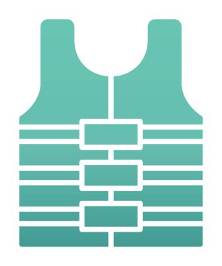 Can yeleği simge vektör çizim