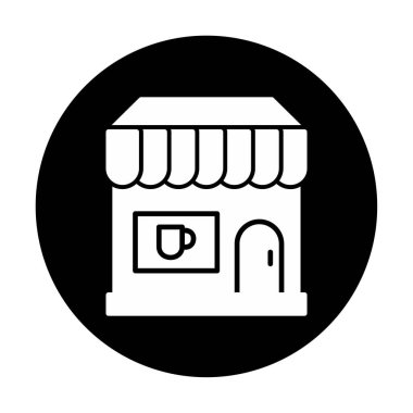 Kafe ikonu vektör illüstrasyonu