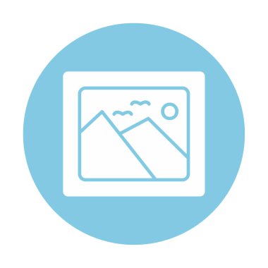 Galeri simgesi, web vektör illüstrasyonu