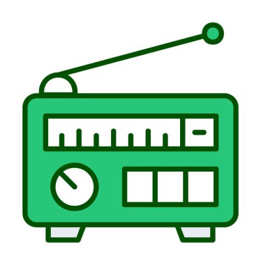 radyo simgesi web basit illüstrasyon