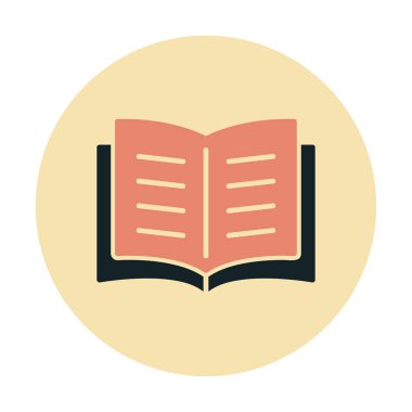 Kitap web simgesi vektör illüstrasyonunu aç
