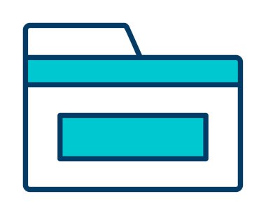 klasör web simgesi, vektör çizim