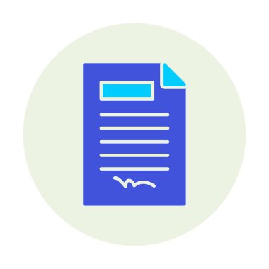 contract icon, vector illustration simple design