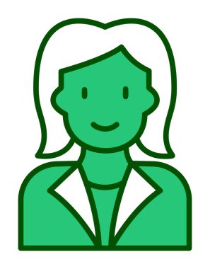 kadın avatar simgesi, vektör illüstrasyonu 