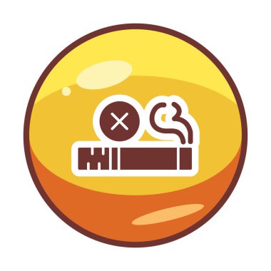 Tütün Günü vektör illüstrasyonu yok, dumanı tüten renk çizgisi simgesi yok 