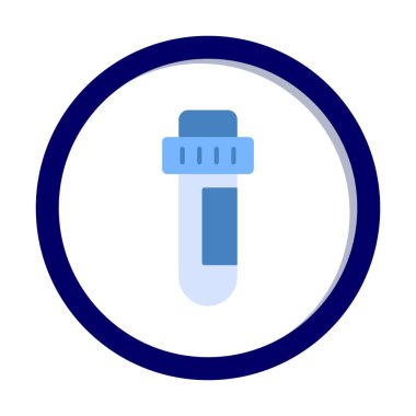 Modern eğitim ikonunun vektör çizimi. Test Tübü                                   