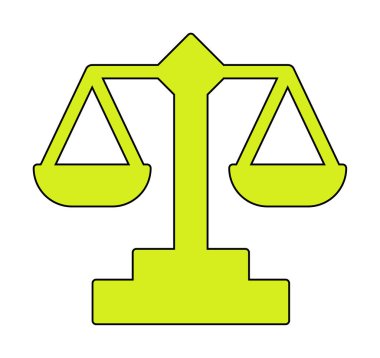 Adalet ölçek simge vektör çizim