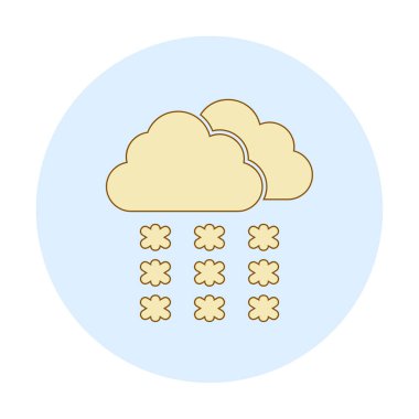 Basit kar yağışı simgesi, vektör çizimi