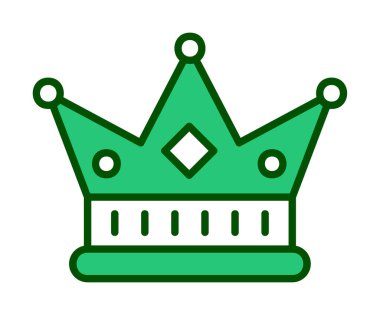 Taç. Web simgesi basit illüstrasyon