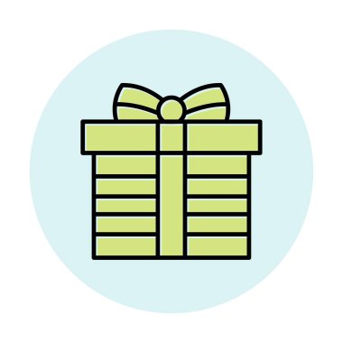 hediye kutusu simge vektör illüstrasyon izole