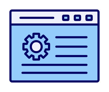 Ağ ayarı. Web simgesi basit illüstrasyon 