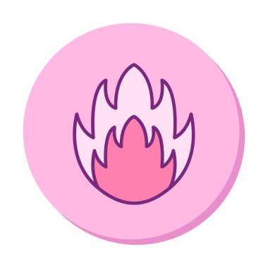 Ateş simgesi tasarımının vektör illüstrasyonu